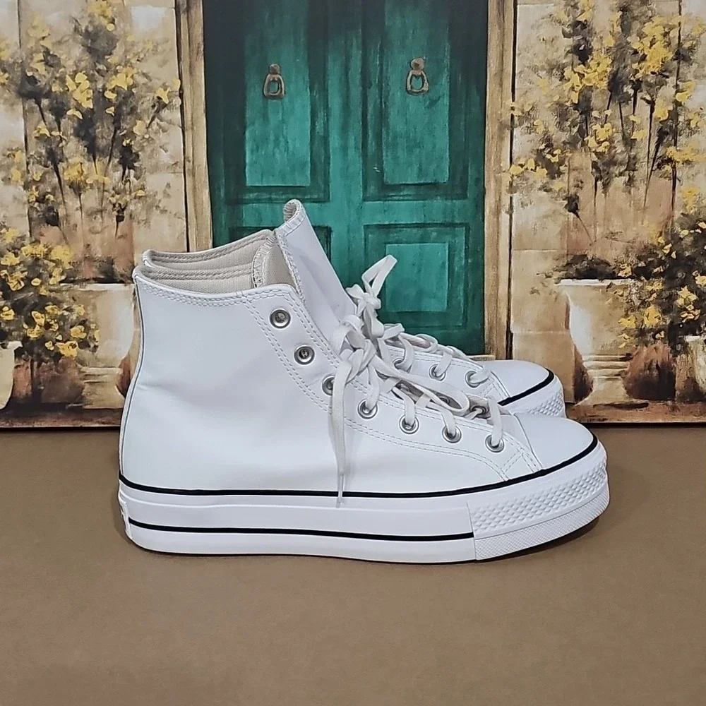 CONVERSE Women's Chuck Taylor‎ All Star Lift Platform Leather High-Top Shoes